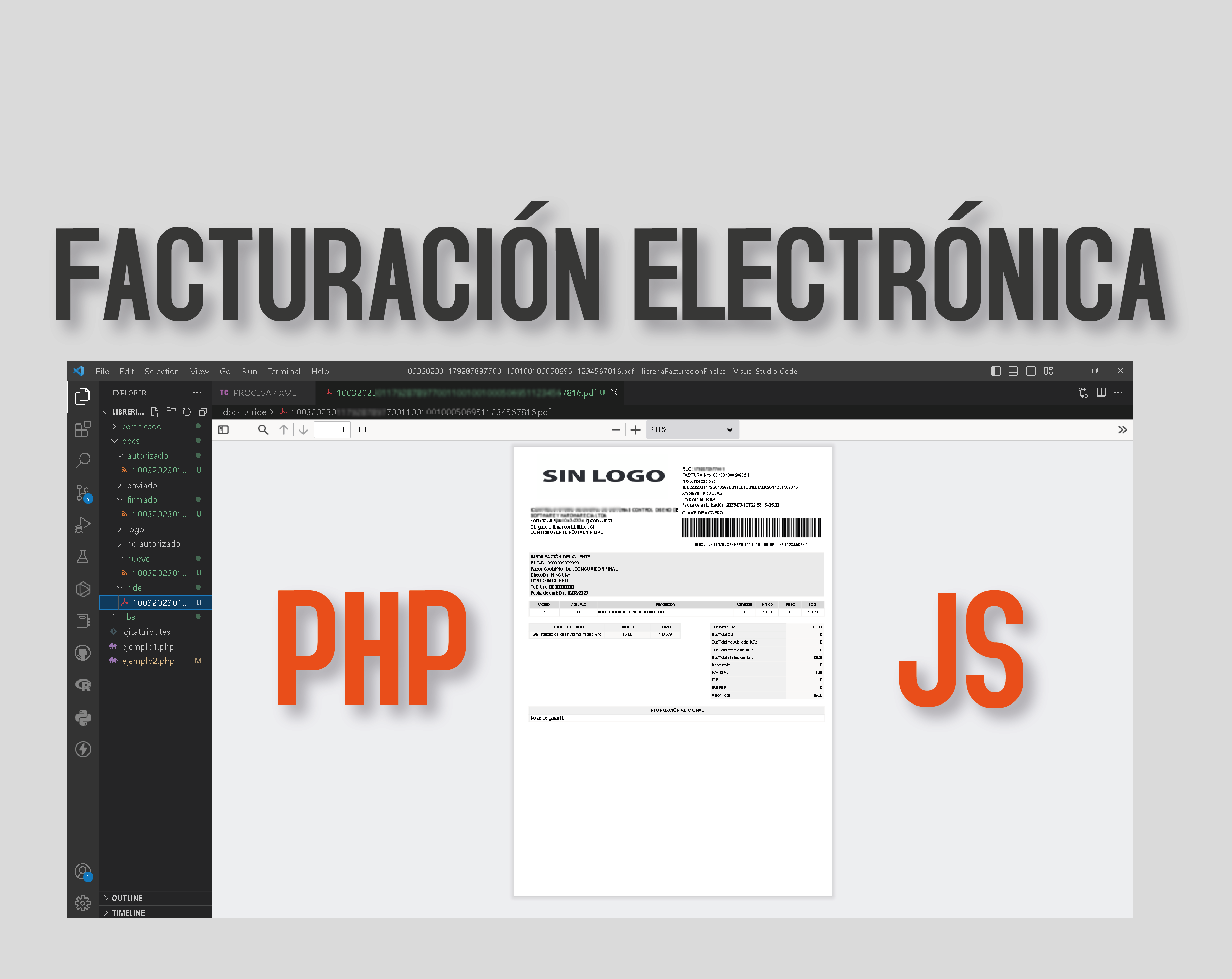 LIBRERIA DE FACTURACION ELECTRONICA PHP Y JS